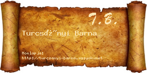 Turcsányi Barna névjegykártya